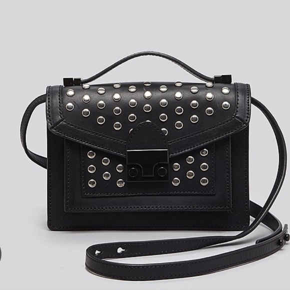 Loeffler Randall Leather Crossbody Studded Bag - Picture 1 of 8